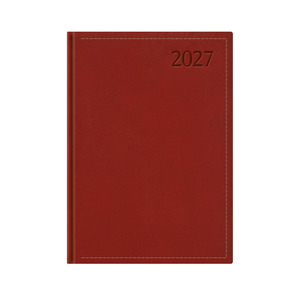 Agenda B5, heti, TOPTIMER T011 Traditional, feh&eacute;r bel&iacute;v, bord&oacute; 2027.