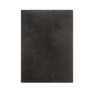 Agenda B5, heti, TOPTIMER T011 Traditional, feh&eacute;r bel&iacute;v, fekete 2027.