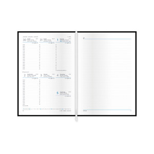 Agenda A5, heti, TOPTIMER T015 Traditional, fehér belív, bordó