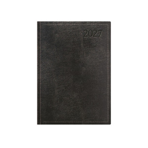 Agenda A5, heti, TOPTIMER T015 Traditional, feh&eacute;r bel&iacute;v, fekete 2027.