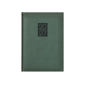 Agenda A5, napi, TOPTIMER C021 Classic, chamois bel&iacute;v, z&ouml;ld 2027.