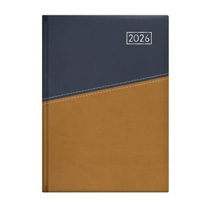 Agenda A5, napi, TOPTIMER D021 Duplex, chamois belív, kék-mustár