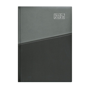Agenda A5, napi, TOPTIMER D021 Duplex, chamois belív, szürke-antracit