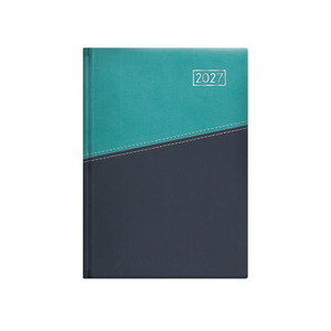 Agenda A5, napi, TOPTIMER D021 Duplex, chamois bel&iacute;v, t&uuml;rkiz-k&eacute;k 2027.