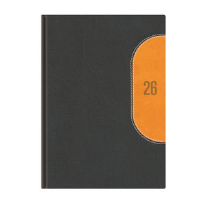 Agenda A5, napi, TOPTIMER K021 Kredo, fehér belív, fekete-sárga