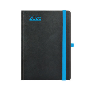 Agenda A5, napi, TOPTIMER N021 Nero, fehér belív, fekete-kék