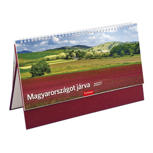 Asztali napt&aacute;r TOPTIMER T056, Magyarorsz&aacute;got j&aacute;rva, &aacute;ll&oacute;, bord&oacute; 2027.