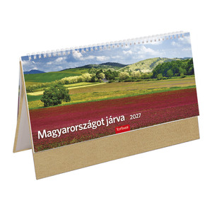 Asztali napt&aacute;r TOPTIMER T056, Magyarorsz&aacute;got j&aacute;rva, &aacute;ll&oacute;, b&eacute;zs 2027.