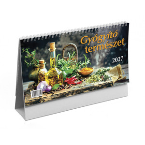 Asztali napt&aacute;r TOPTIMER T058, Gy&oacute;gy&iacute;t&oacute; term&eacute;szet, &aacute;ll&oacute;, feh&eacute;r 2027.