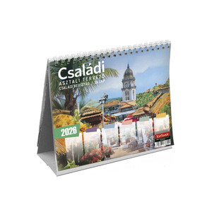 Asztali naptár TOPTIMER T053, családi tervező, fehér álló táblával