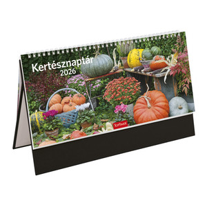 Asztali naptár TOPTIMER T054, Kertész, fekete, álló táblával