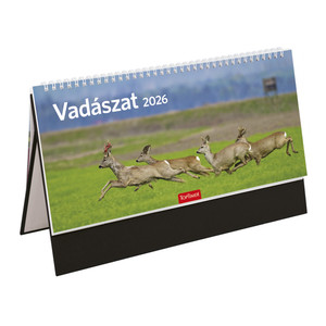 Asztali naptár TOPTIMER T054, Vadászat, fekete, álló táblával