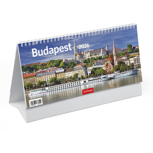 Asztali naptár TOPTIMER T066, Budapest, fehér álló kartontáblával