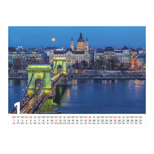 Falinaptár TOPTIMER T093, Budapest, 420 x 310 mm, fekvő