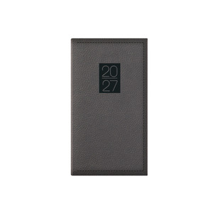 Zsebnapt&aacute;r &aacute;ll&oacute;, TOPTIMER C035 Classic, heti, chamois, fekete 2027.