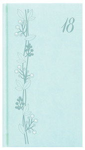 Zsebnaptár TopTimer P030, Power of Flower, fekvő, műbőr, kék