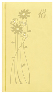 Zsebnaptár TopTimer P030, Power of Flower, fekvő, műbőr, zöld