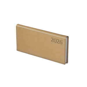 Zsebnaptár fekvő TOPTIMER T030 Traditional, heti, fehér belív, bézs