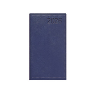 Zsebnaptár álló, TOPTIMER T035 Traditional, heti, fehér belív, kék