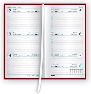 Zsebnaptár TopTimer U035, Unique, álló, heti, ikerspirálos, zöld