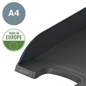 Irattálca A4, műanyag, LEITZ Plus, fekete