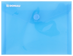 Irattasak A6, PP, DONAU patentos, átlátszó kék