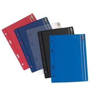 Irattasak A5, PP, HERLITZ, cipzáras lefűzhető, átlátszó vegyes szín