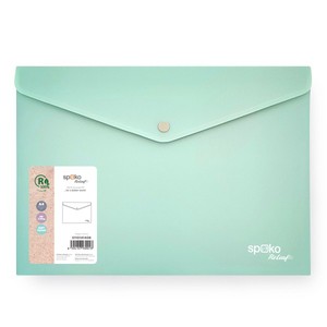 Irattasak A4, PP, SPOKO ReLeaf SoftTouch, patentos, menta zöld