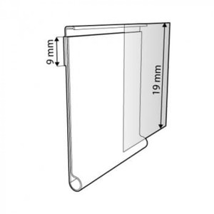 Ársín 20x1000 mm, GRS 2301, öntapadós, front víztiszta, hátlap fehér