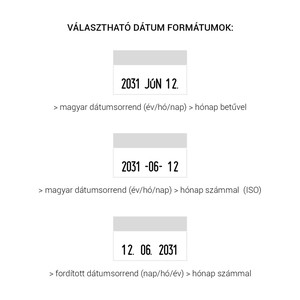 Dátumbélyegző COLOP S160, fekete ház