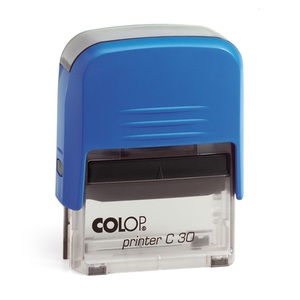 Bélyegzőház COLOP Printer C30, kék ház, fekete párnával