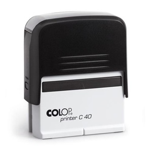 Bélyegzőház COLOP Printer C40, fekete ház, fekete párnával
