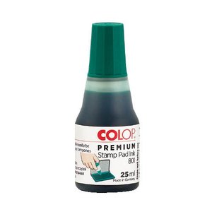 Bélyegzőtinta 25 ml, COLOP 801 műanyag flakonban, zöld