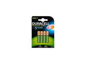 Tölthető mikroelem DURACELL LSD, AAA, 4x900 mAh, bliszteres