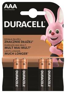 Mikroelem 4 db, DURACELL, Basic AAA, LR03, MN2400, bliszteres