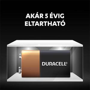 9V elem, 1 db, DURACELL Basic 6LR61, MN1604, alkáli, bliszteres