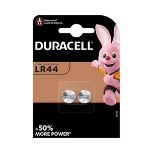 Gombelem, DURACELL LR44, alk&aacute;li, 2 db-os, bliszteres