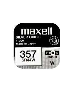 Gombelem MAXELL SR44W, (357), ezüst-oxid, 1 db-os bliszteres