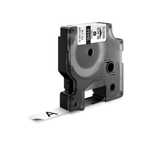 Betűnyomó szalag 12mm x 5,5m, DYMO 18444/S0718600, fekete-fehér