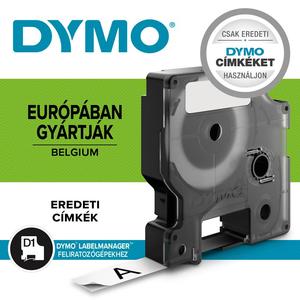 Betűnyom&oacute; kazetta 19mm x 5,5m, DYMO 18765/18484/S0718070, fekete-feh&eacute;r