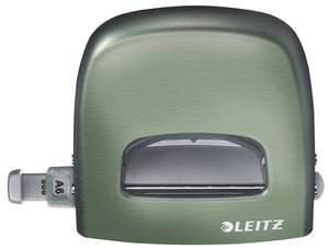 Lyukasztó LEITZ Nexxt Style, kétlyukú, 30 lap, fém, olajfazöld