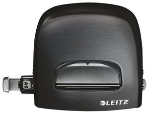 Lyukasztó LEITZ Nexxt Style, kétlyukú, 30 lap, fém, szaténfekete