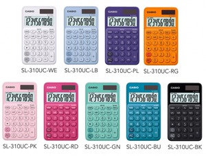 Számológép CASIO SL-310UC-RD 10 számjegyű, elem + napelemes, piros