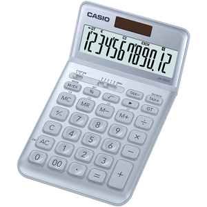 Számológép CASIO JW-200SC, 12 számjegyű, elem + napelemes, kék