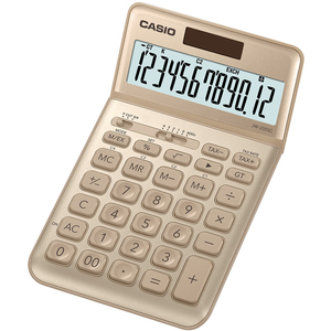 Számológép CASIO JW-200SC, 12 számjegyű, elem + napelemes, arany