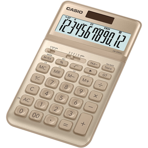 Számológép CASIO JW-200SC, 12 számjegyű, elem + napelemes, arany