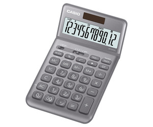 Számológép CASIO JW-200SC, 12 számjegyű, elem + napelemes, szürke