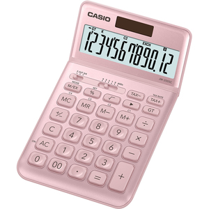 Számológép CASIO JW-200SC, 12 számjegyű, elem + napelemes, pink