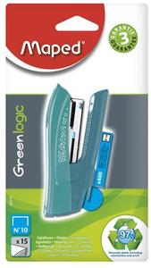 Fűzőgép No.10 MAPED Greenlogic Pocket, 15 lap, vegyes színek