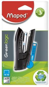 Fűzőgép No.10 MAPED Greenlogic Pocket, 15 lap, vegyes színek